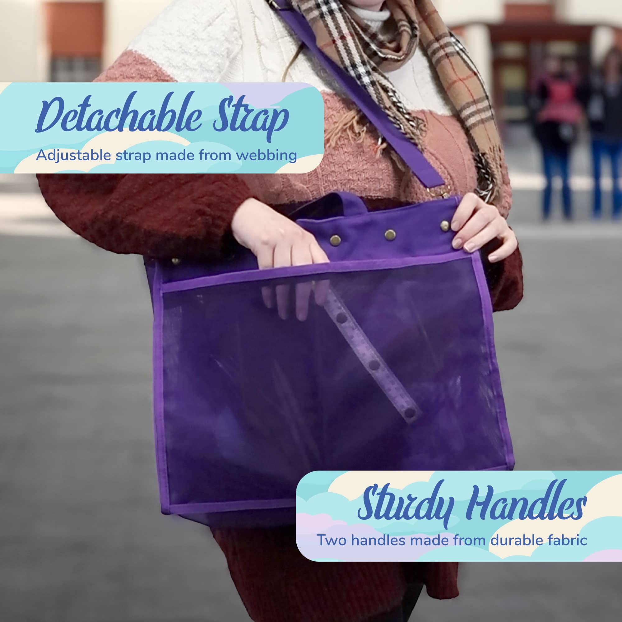 Mesh Yarn Storage Tote Bags