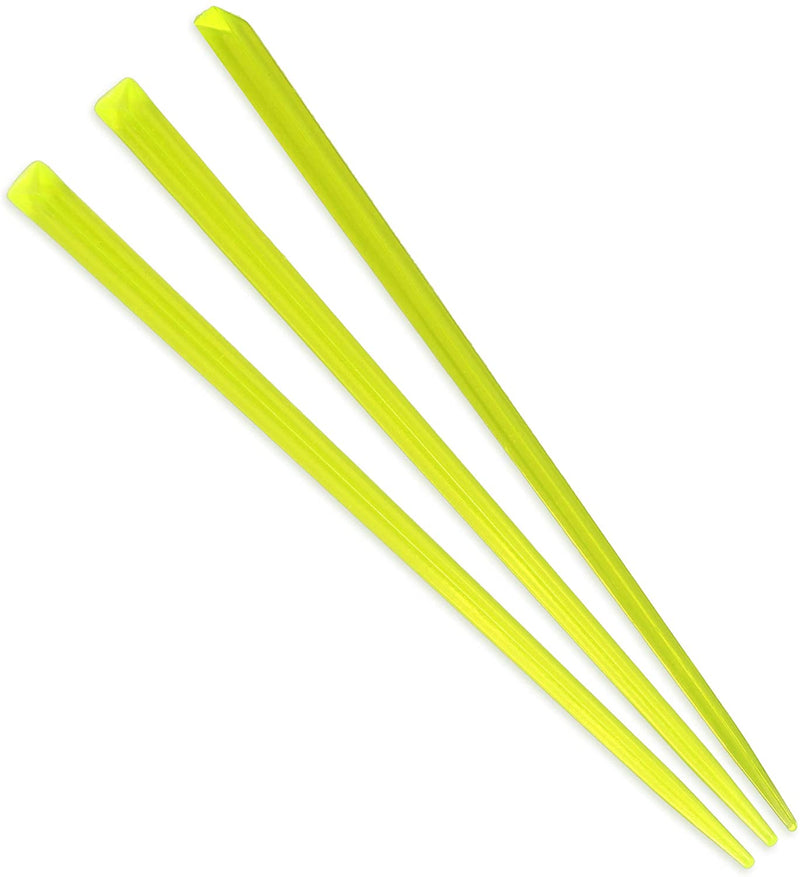 4.5" lime green prism plastic skewer picks on white