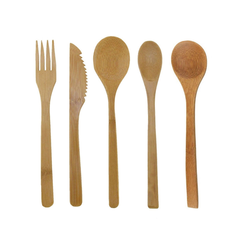 bamboo dinner utensils all spoons forks knifes