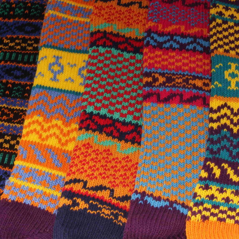 Men's Vintage Knitted Colorful Socks