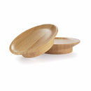 Bamboo Glass Topper Round Vertical Cut Style