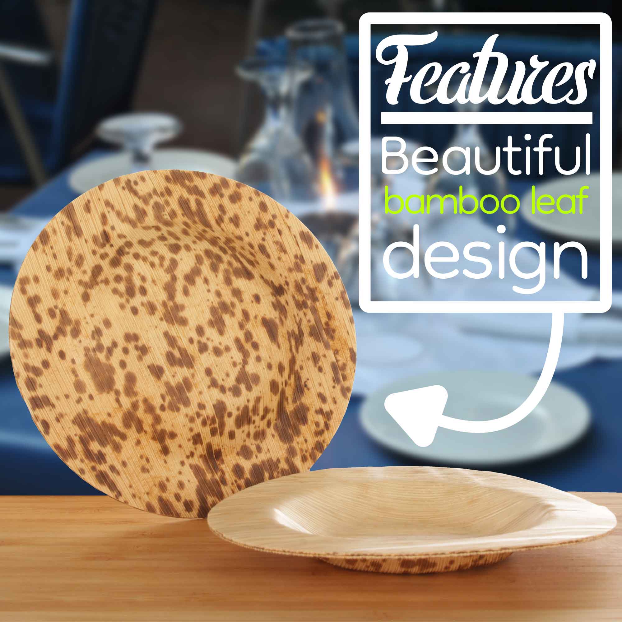 Disposable Round Bamboo Leaf Plates