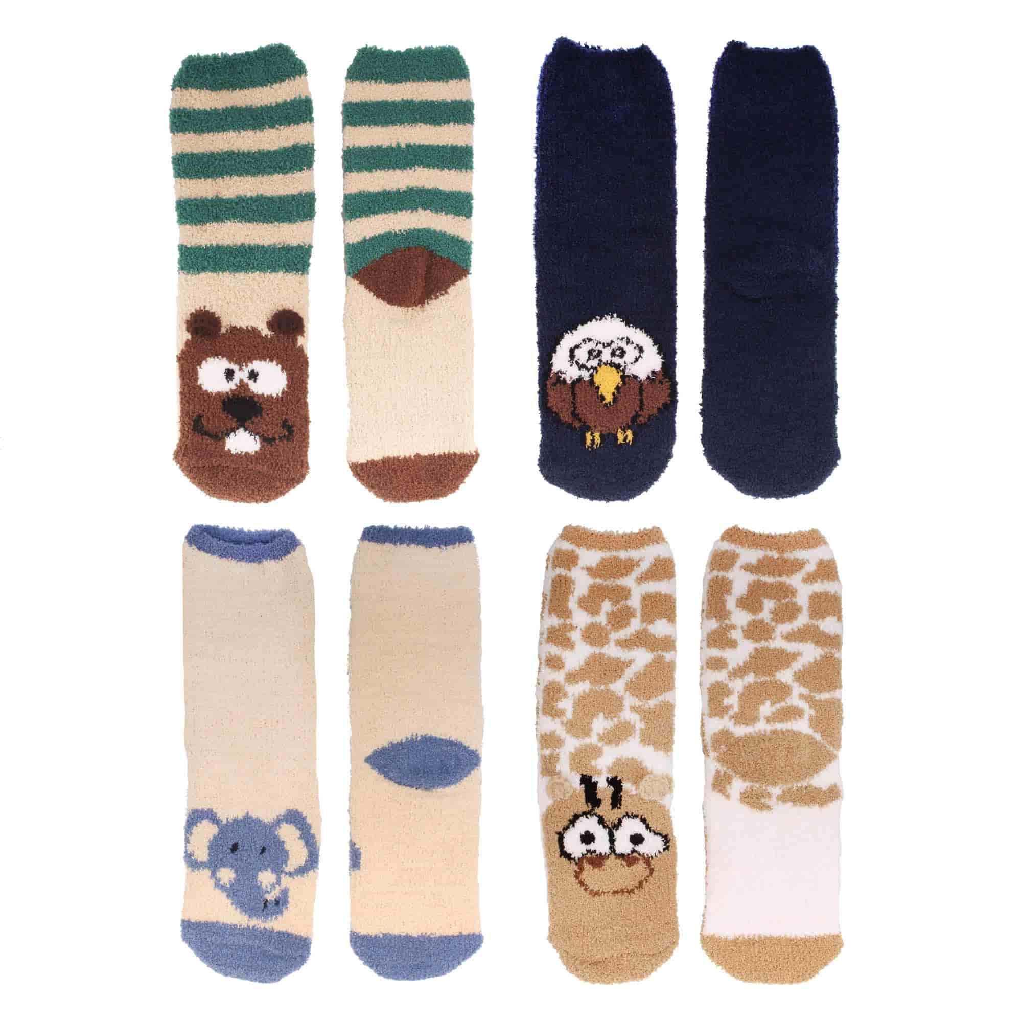 Fuzzy Cozy Animal Socks Assortment