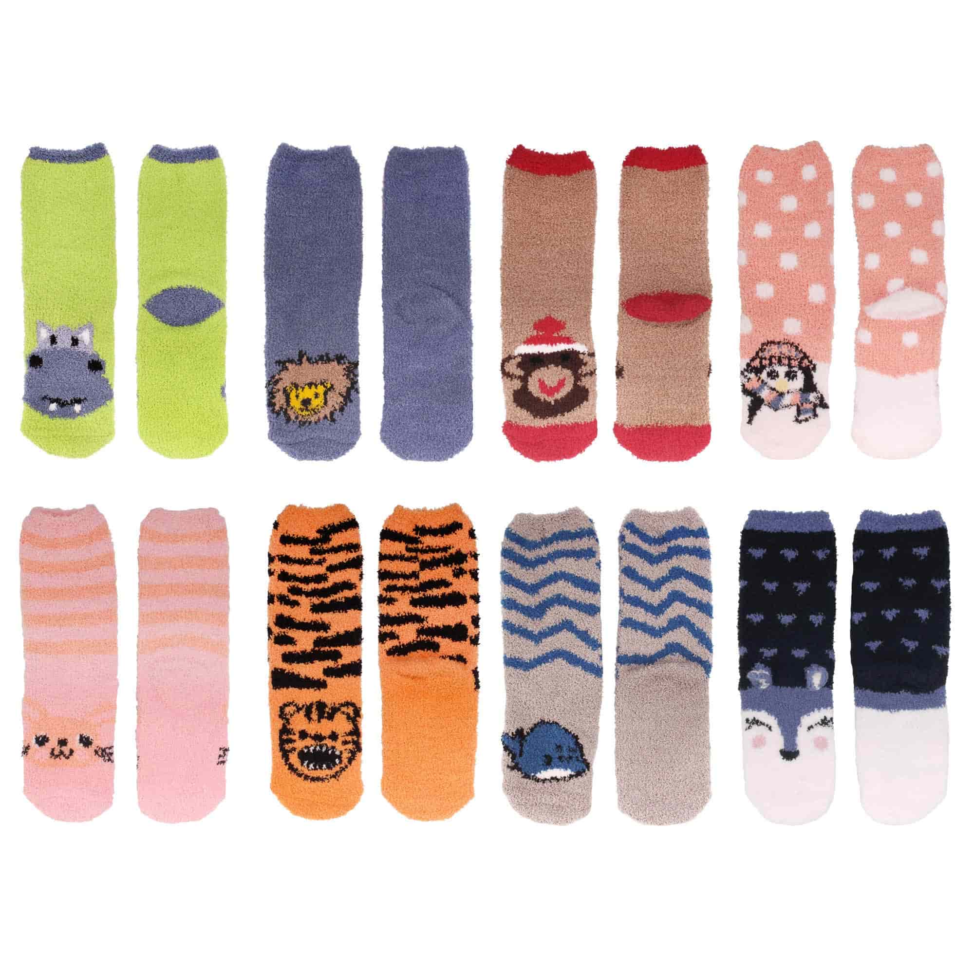 Fuzzy Cozy Animal Socks Assortment