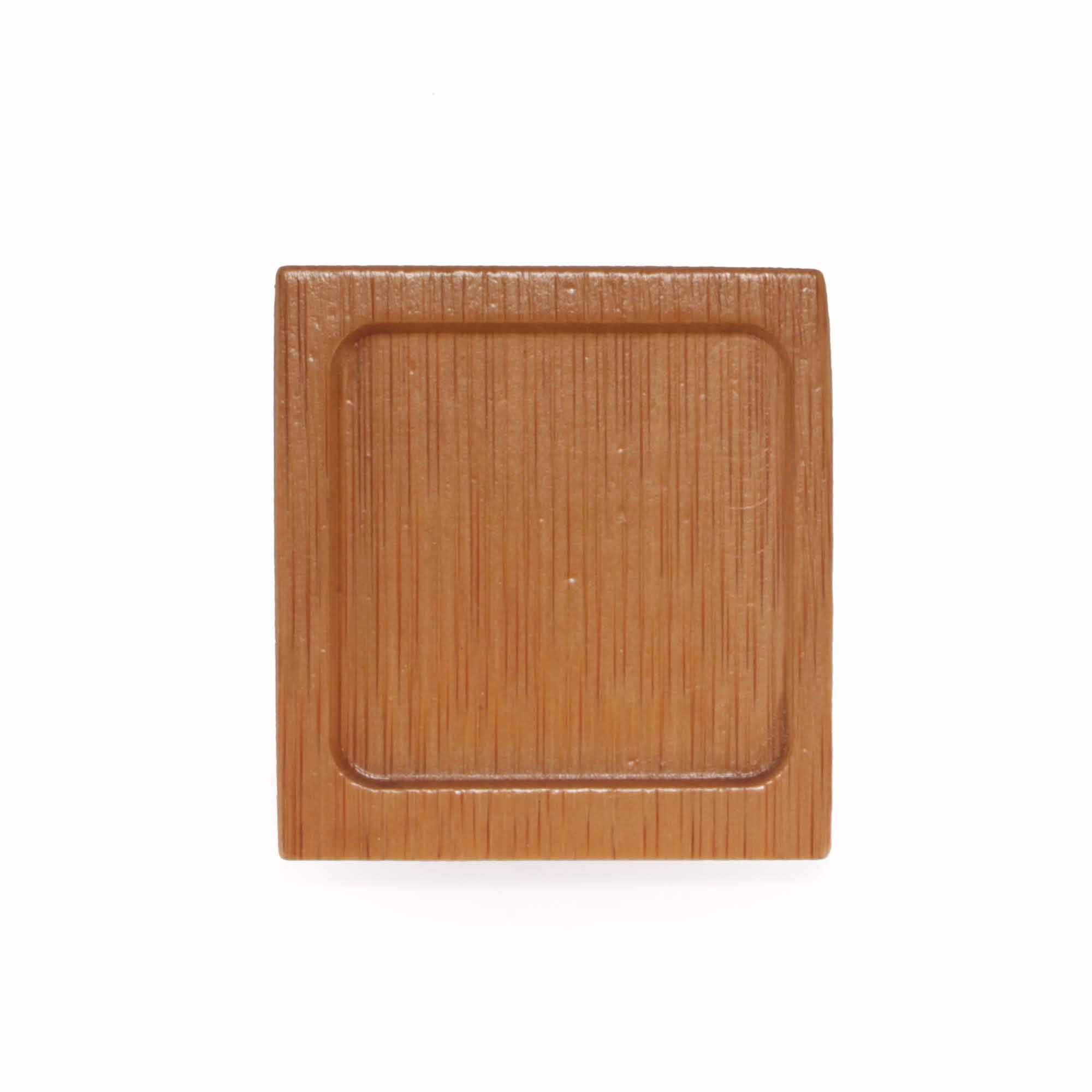 Small Solid Bamboo Dishes - 2.4 inch x 2.4 inch - Deep Square