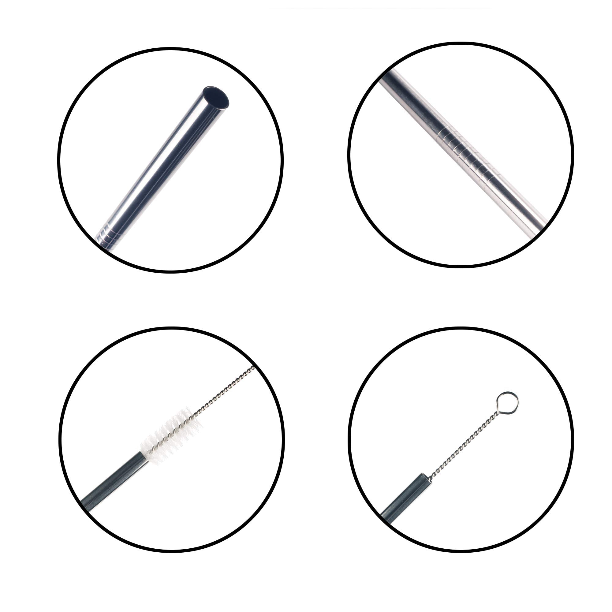 Stainless Steel Reusable Drinking Straw w/ Cleaning Brush How to use