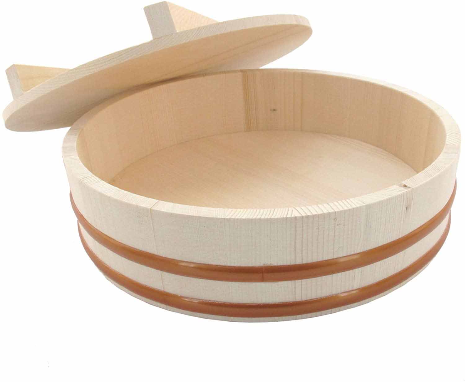 Hangiri Sushi Oke Rice Mixing Tub with Lid
