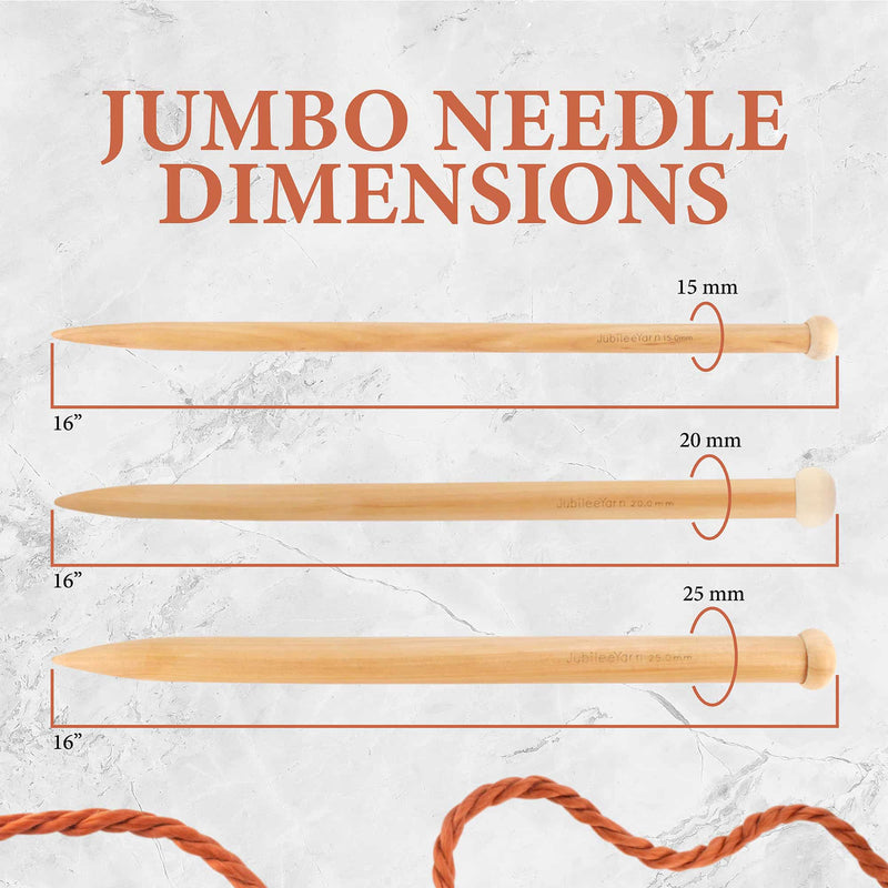 Jumbo Bamboo Knitting Needles