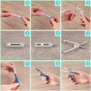 Mini Pen-Style and Push Portable Safety Scissors Set