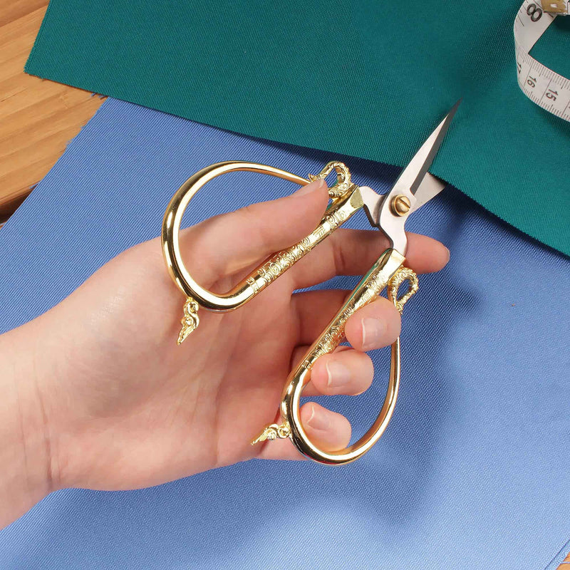 Embroidery Scissors with Chinese Inspired Handles Fine Cut