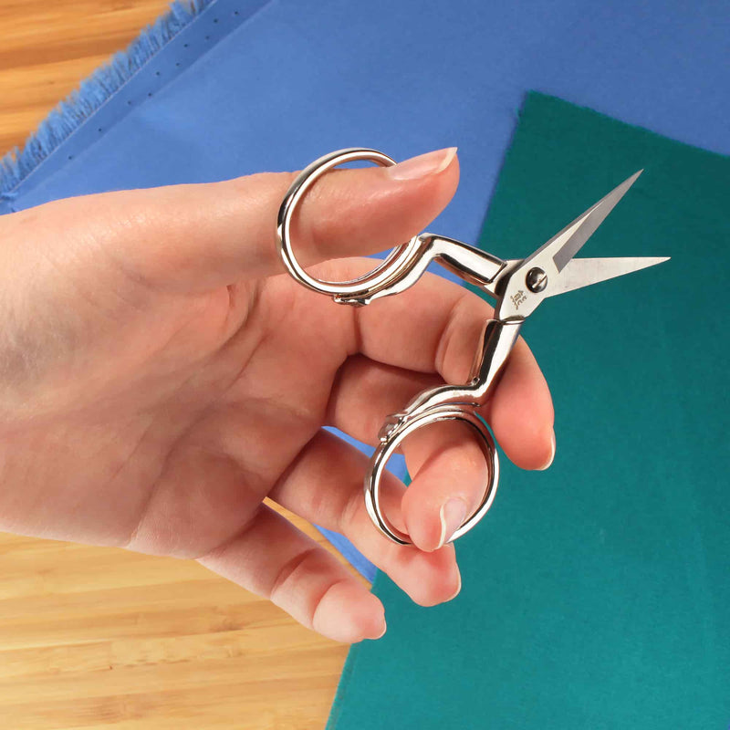 Embroidery Scissors with Leg-Shaped Handles In Hand