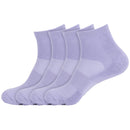 Unisex Quarter Bamboo Athletic Socks: 4 Pairs