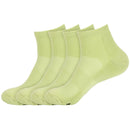 Unisex Quarter Bamboo Athletic Socks: 4 Pairs