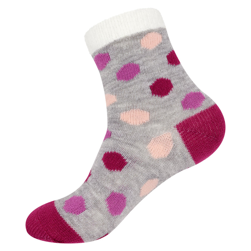 majenta/pink/purple/grey patterned sock
