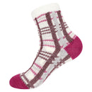 majenta/grey/white patterned sock