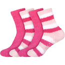 Assorted Fuzzy Stripe Solid Non-Slip Home Socks