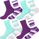 Assorted Fuzzy Stripe Solid Non-Slip Home Socks