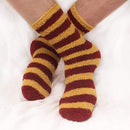 Team Spirit Striped Fuzzy Socks