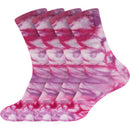 Women's Bamboo Tie Dye Crew Socks: 4 Pairs