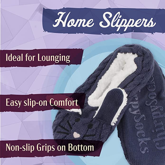 At home fuzzy slippers