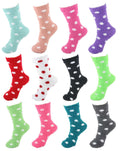 Women's Fuzzy Cozy Warm Polka Dot House Socks Assortment D1