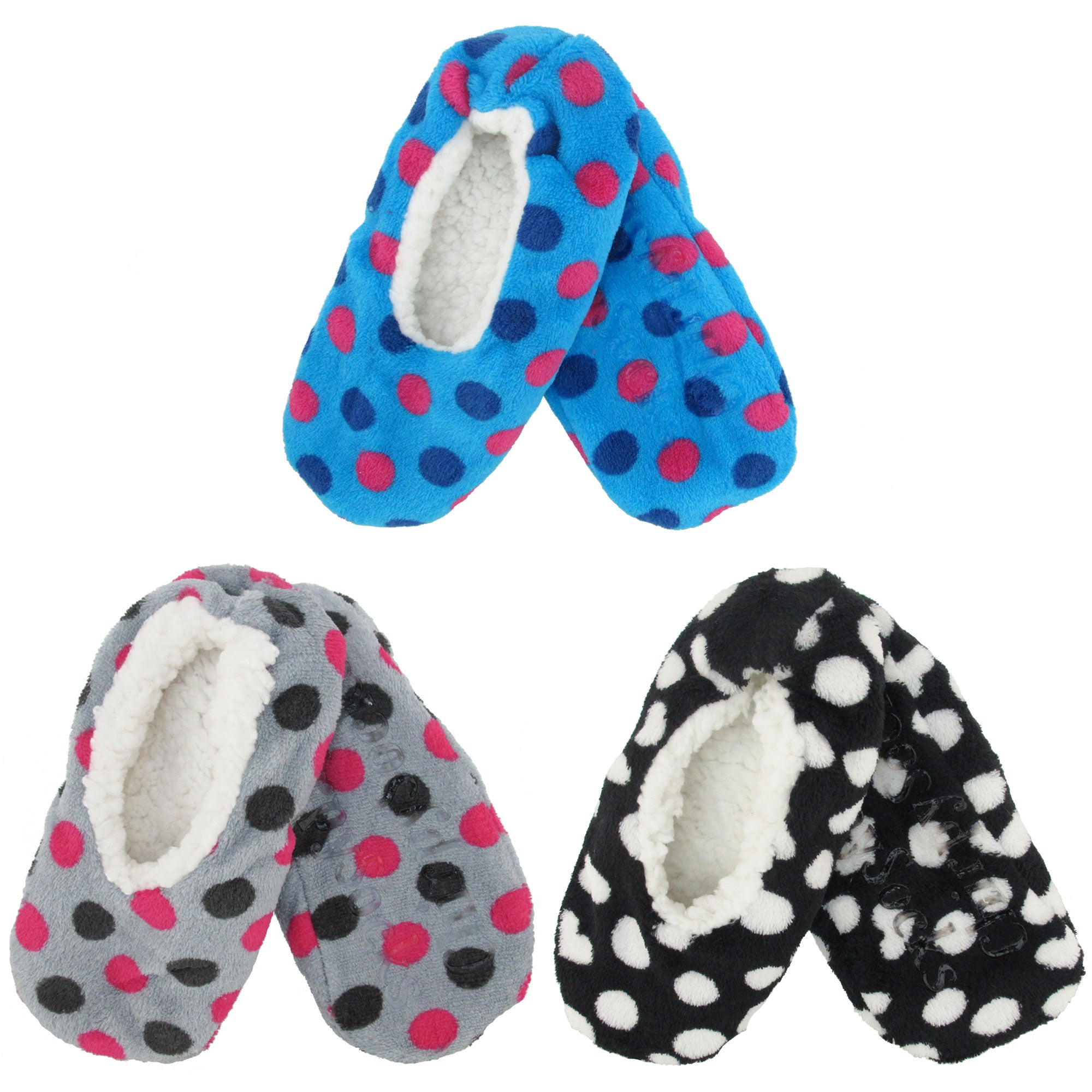 Women's Fuzzy Footies Non-Slip Lined Slippers