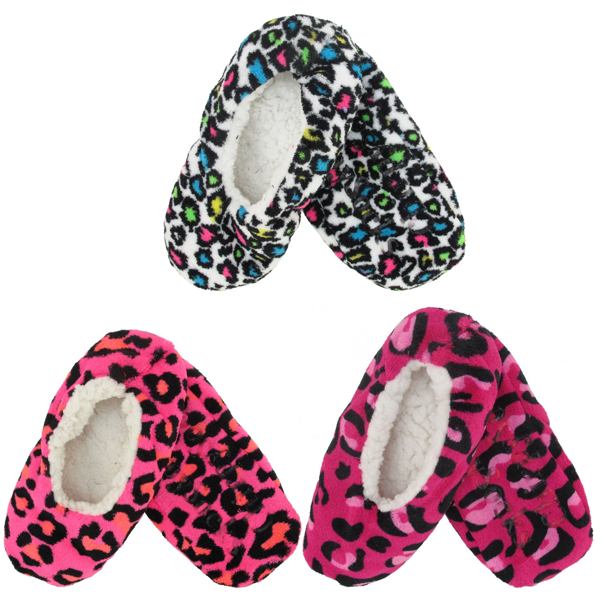 Women's Fuzzy Footies Non-Slip Lined Slippers