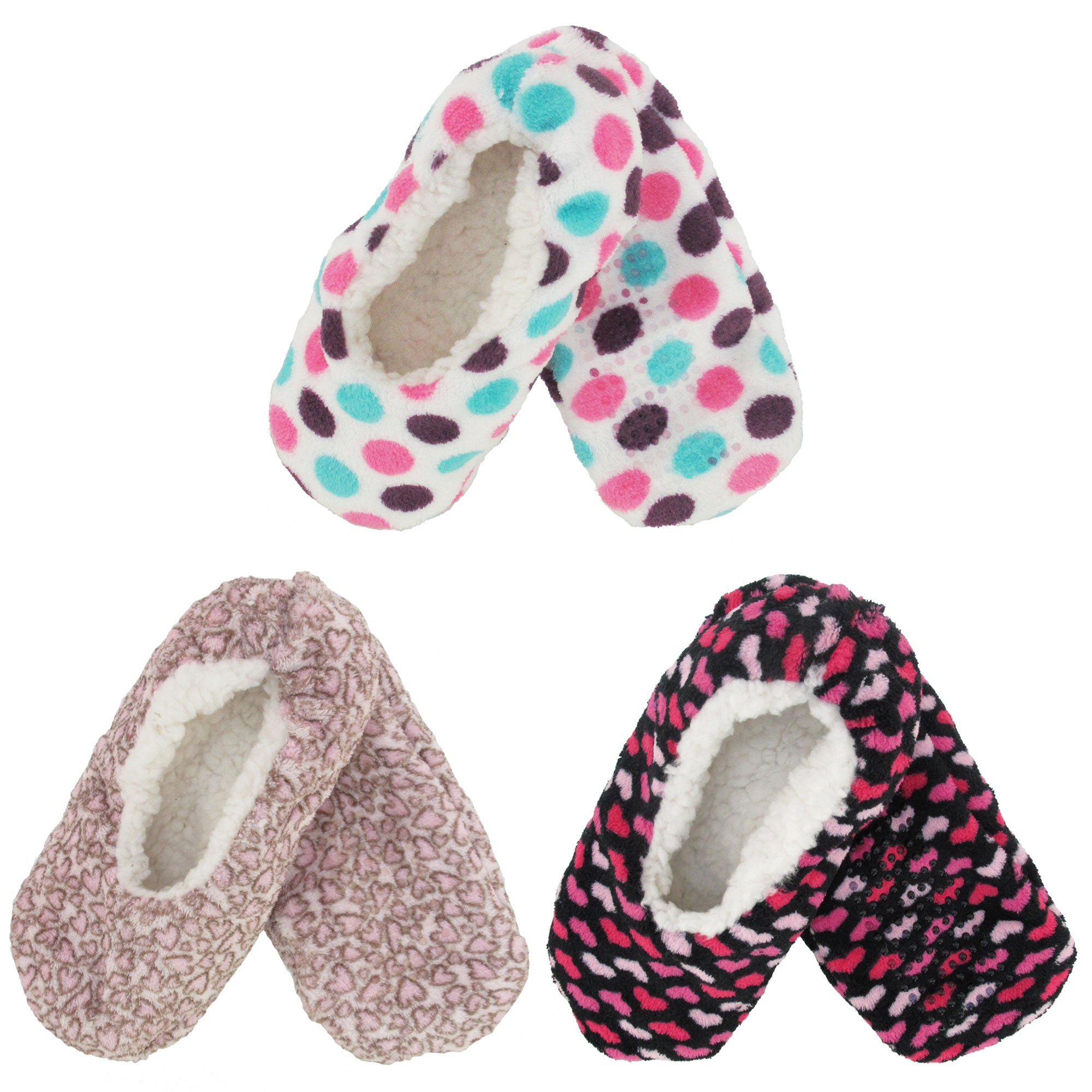 Women's Fuzzy Footies Non-Slip Lined Slippers