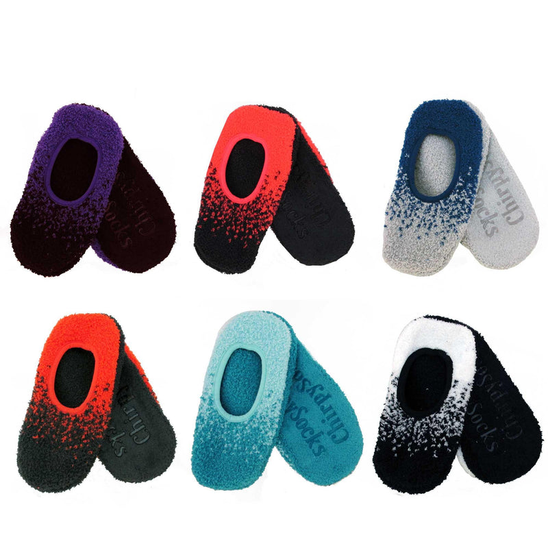 fuzzy gradient home slippers socks