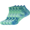 Men's Bamboo Tie Dye Ankle Socks: 4 Pairs