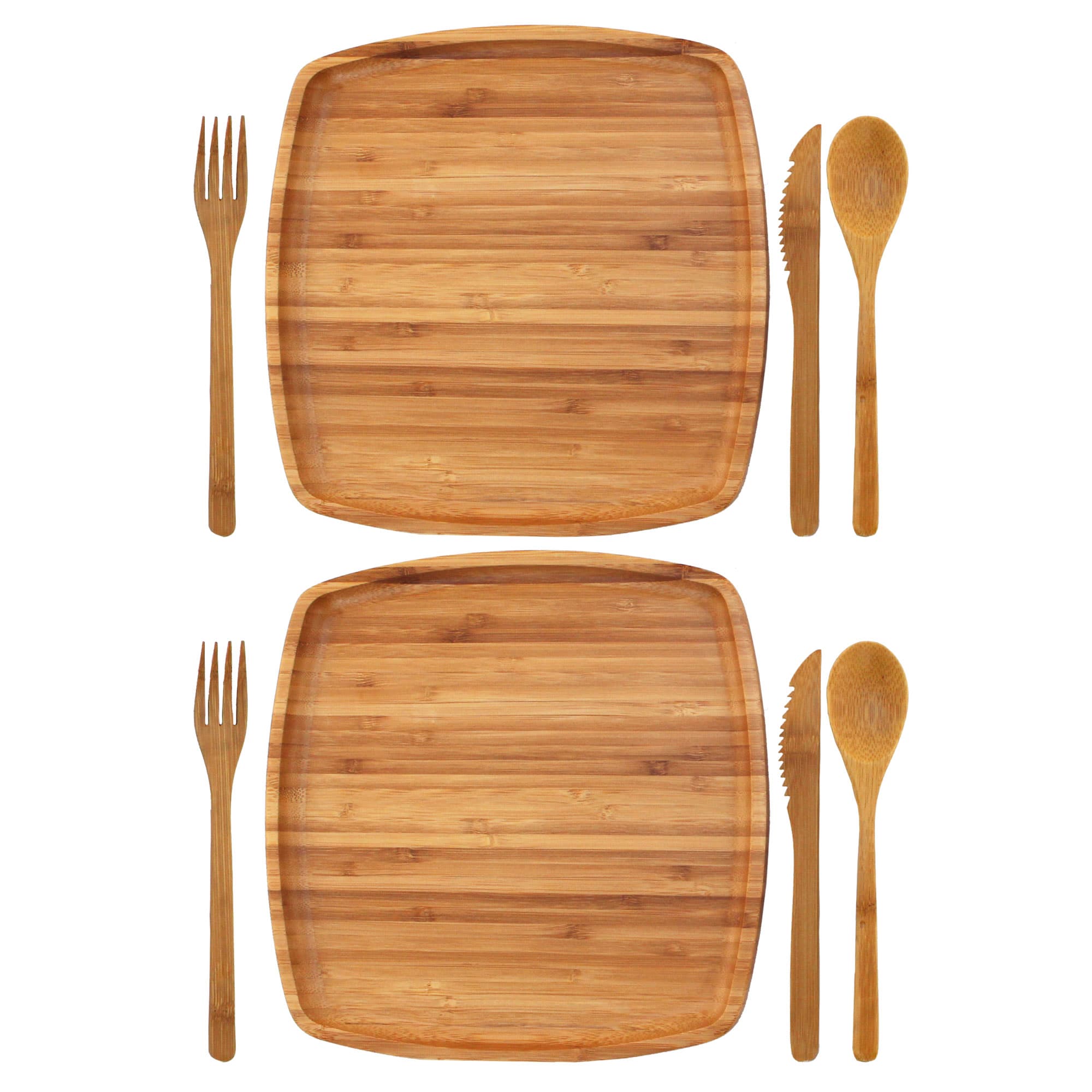 bamboo camping mess 10 x 10 set