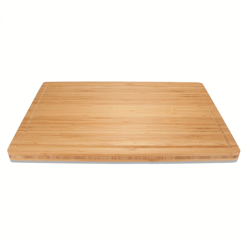 bamboo cutting board grooved 3ply carbonized brown side