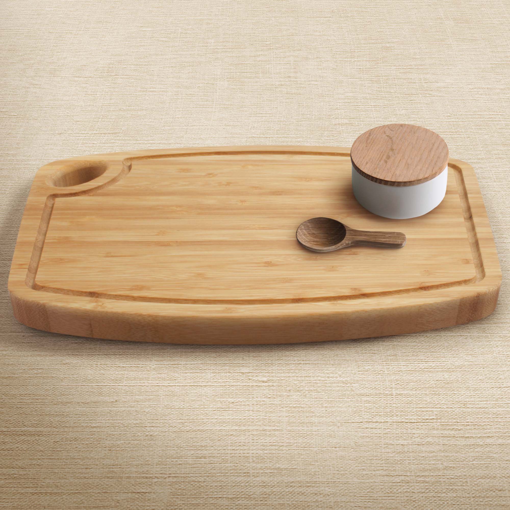 Vertical Cut Bamboo Cutting Board with Hanging Hole 11.75" x 8.63" x 0.40"/0.75"