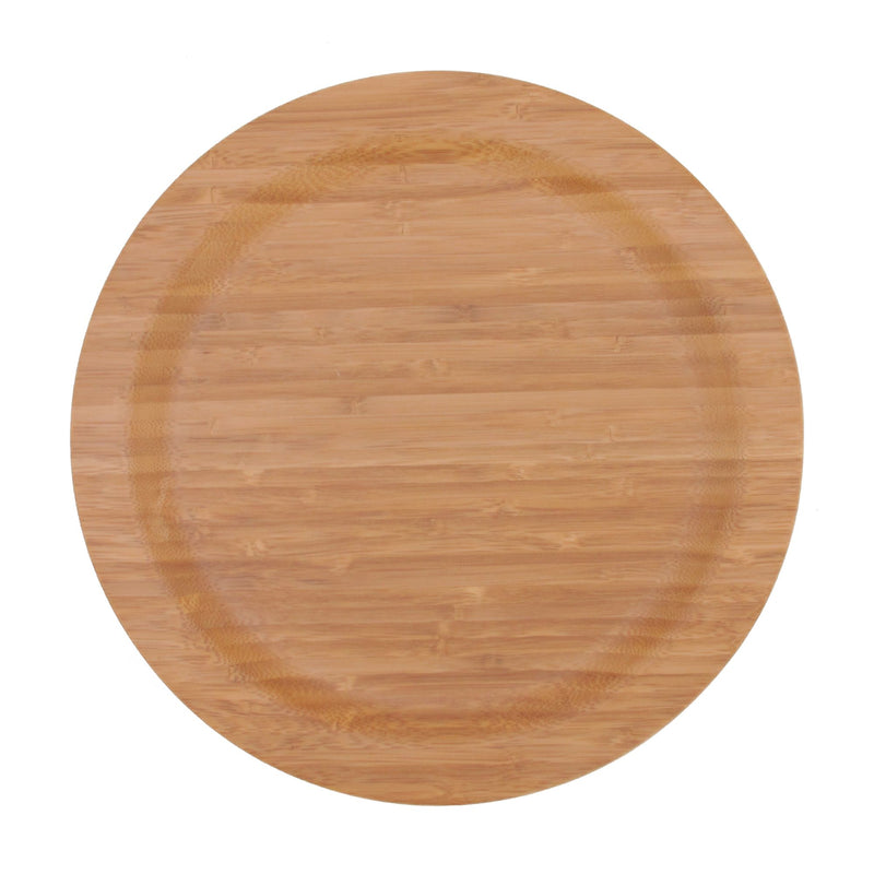 12" round bamboo dinner plate reusable ecoware
