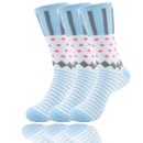 Women's Bamboo Colorful Polka Dot Stripe Socks: 3 Pair