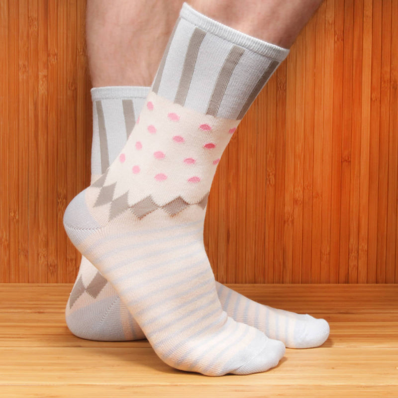 women's bamboo colorful pink polka dot socks