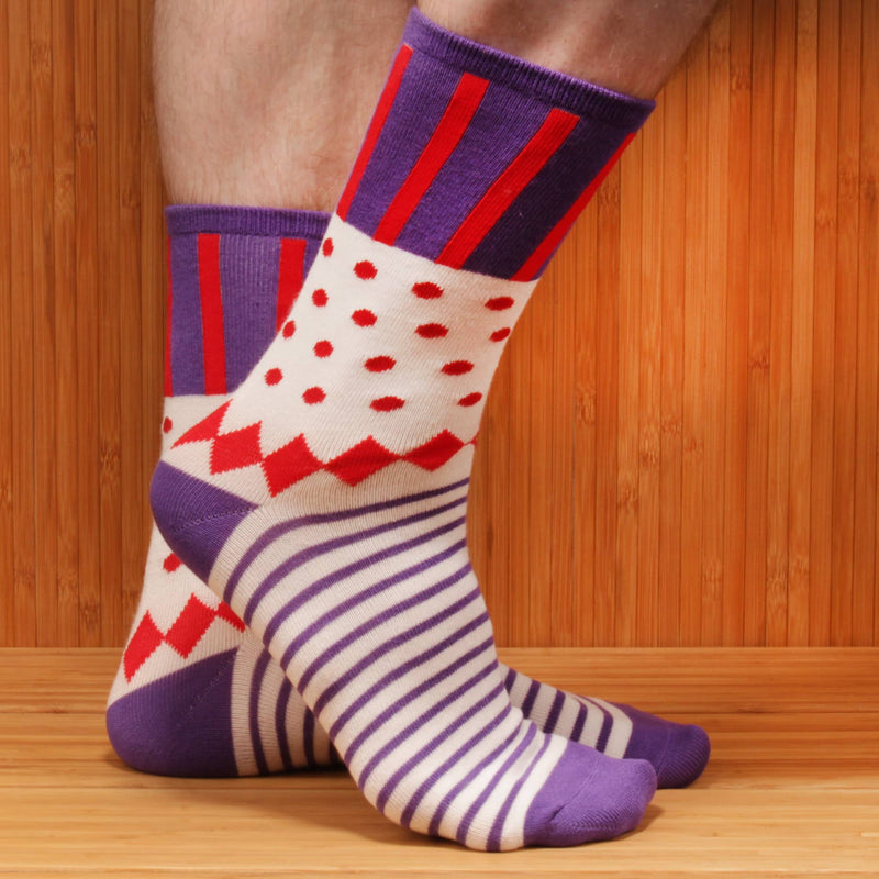 women's bamboo colorful red polka dot socks