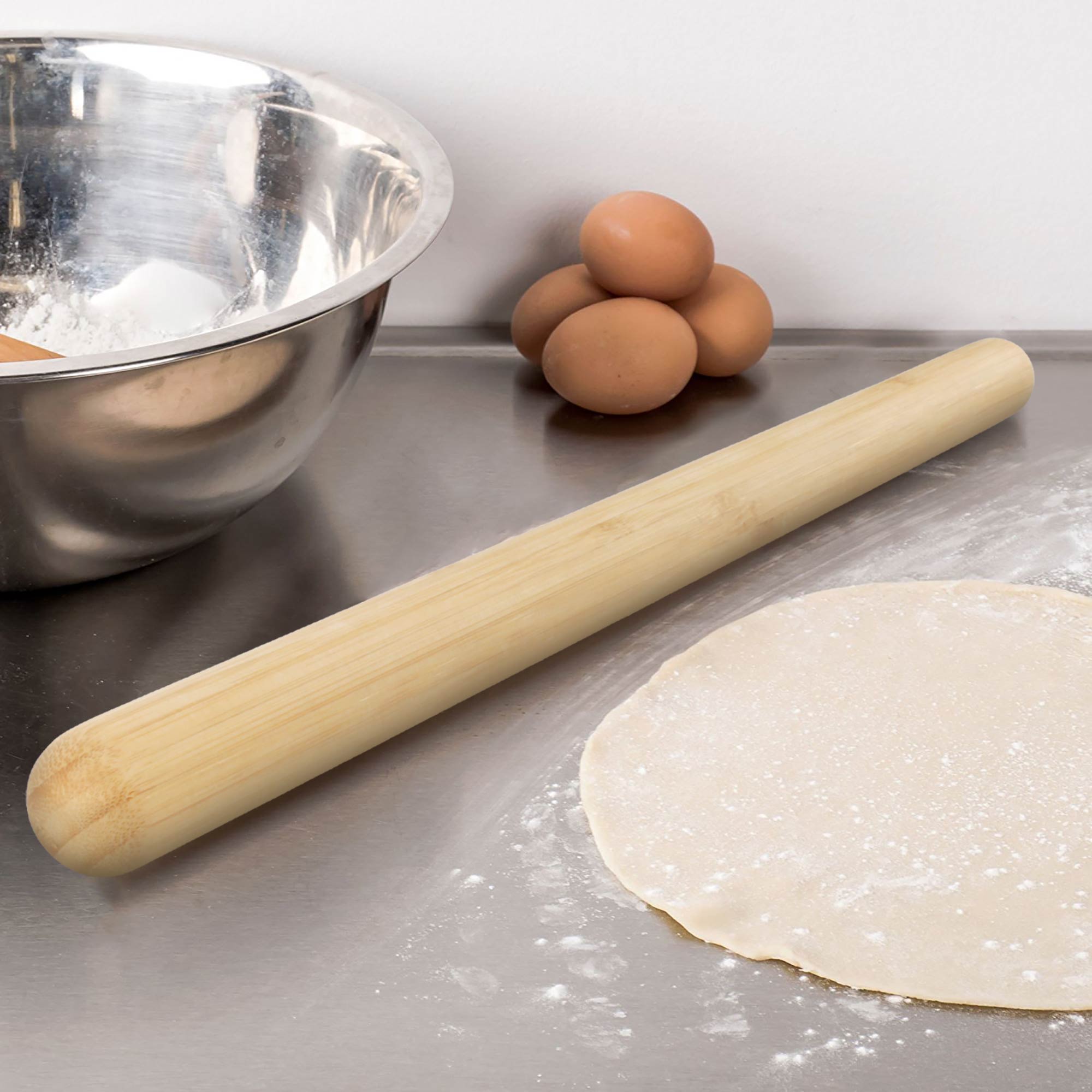 bamboo rolling pin lifestyle rolling dough