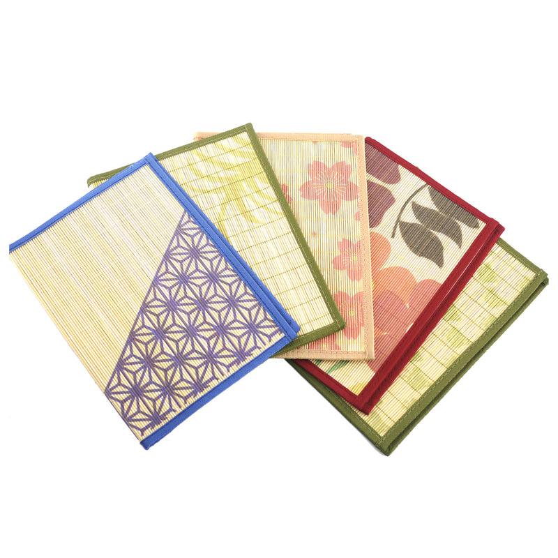 bamboo slat placemats decorative patters all styles available