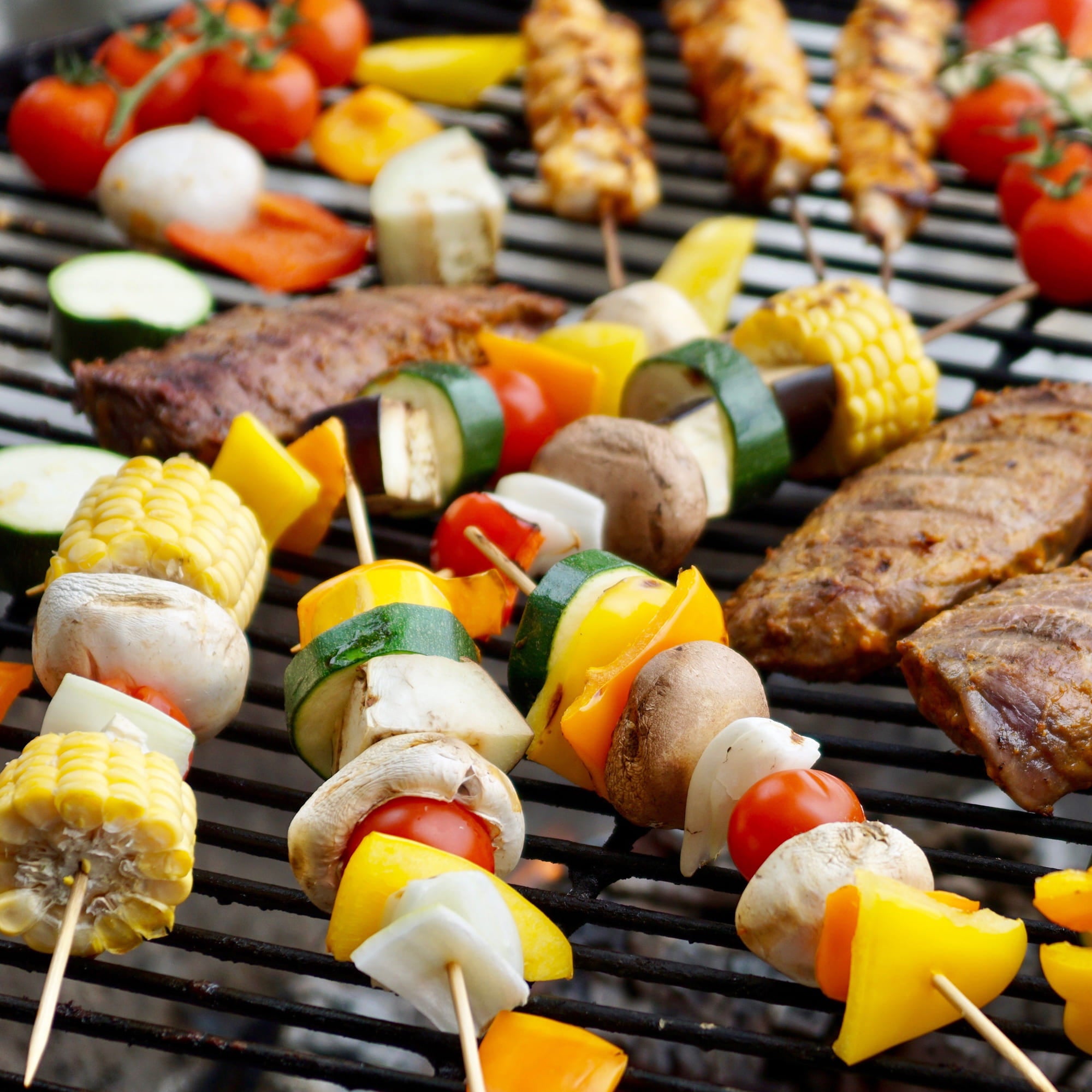 bamboo semi point sticks skewers grill kebab kabob meat vegetables