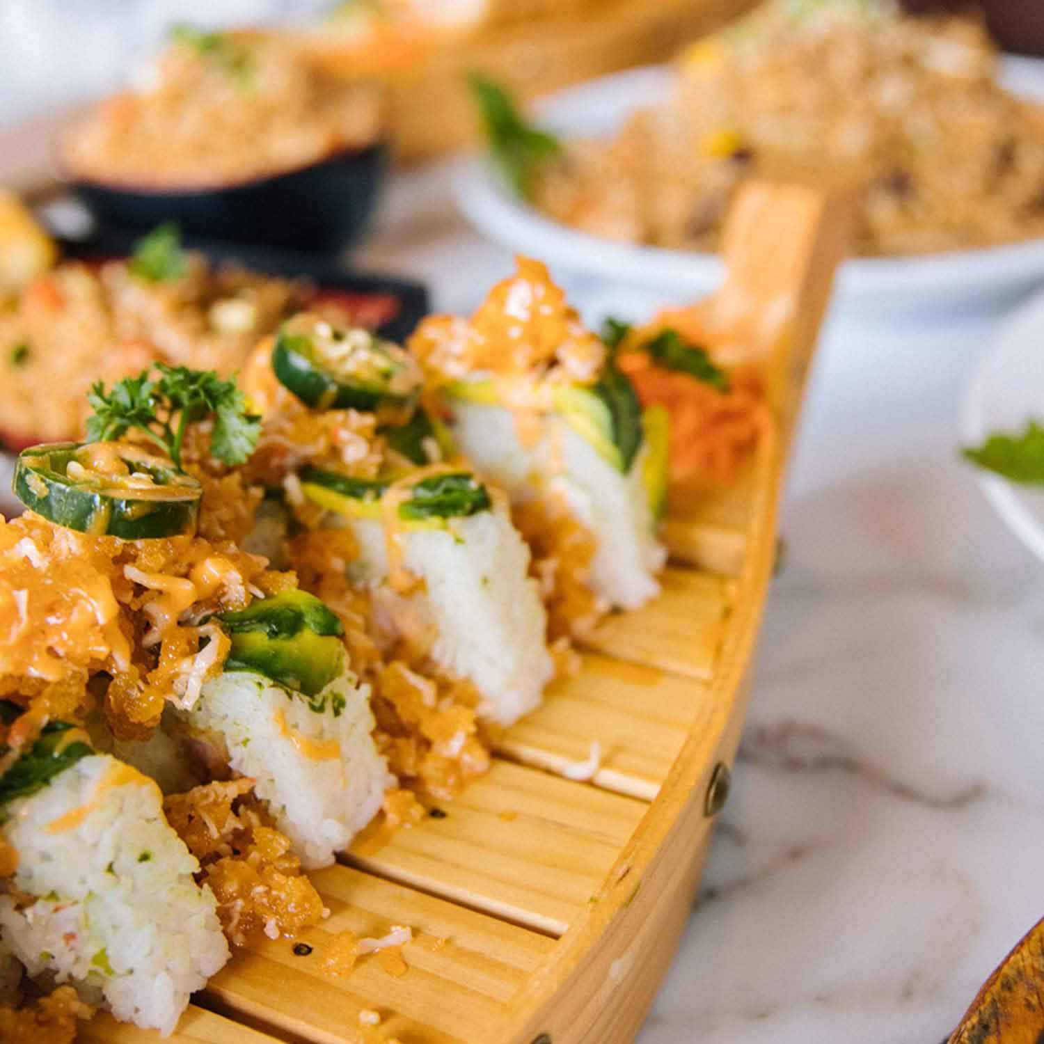Bamboo Sushi Boats