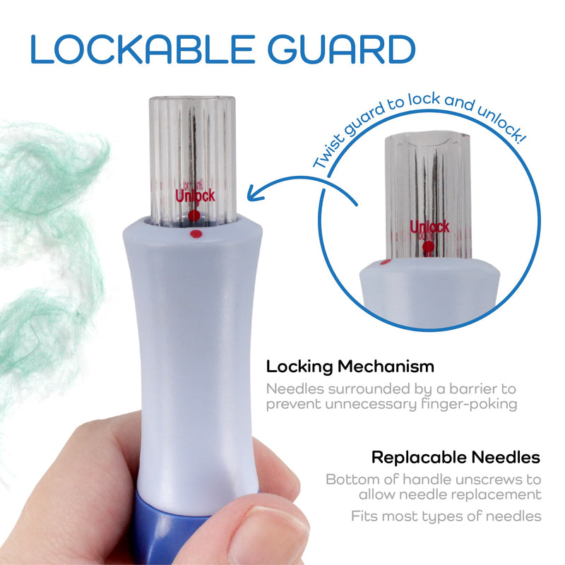 lockable guard felting needle