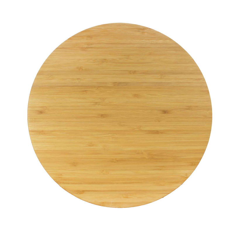 Organic Bamboo Serving Tray - Round - 5 Compartment