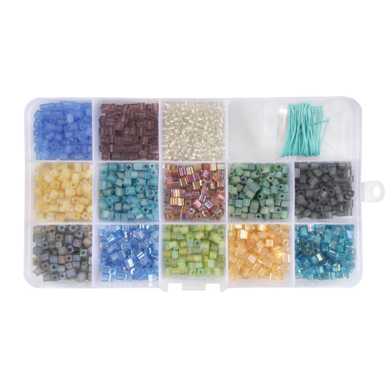 600pc Lava, Square, Stone, and Alloy Bead Jewelry Kits