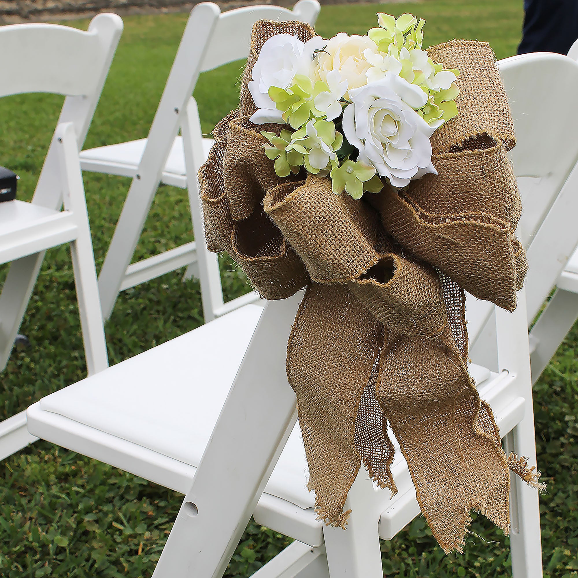 5.5" Inch wide Burlap Fabric Craft Ribbon Roll- 10 Yards - Hemp Jute - 12 Color Options wedding decorations
