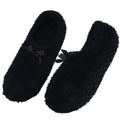Women's Adult Soft Warm Microfiber Non-Slip Travel Sock Footsie Slipper, 3 Pairs