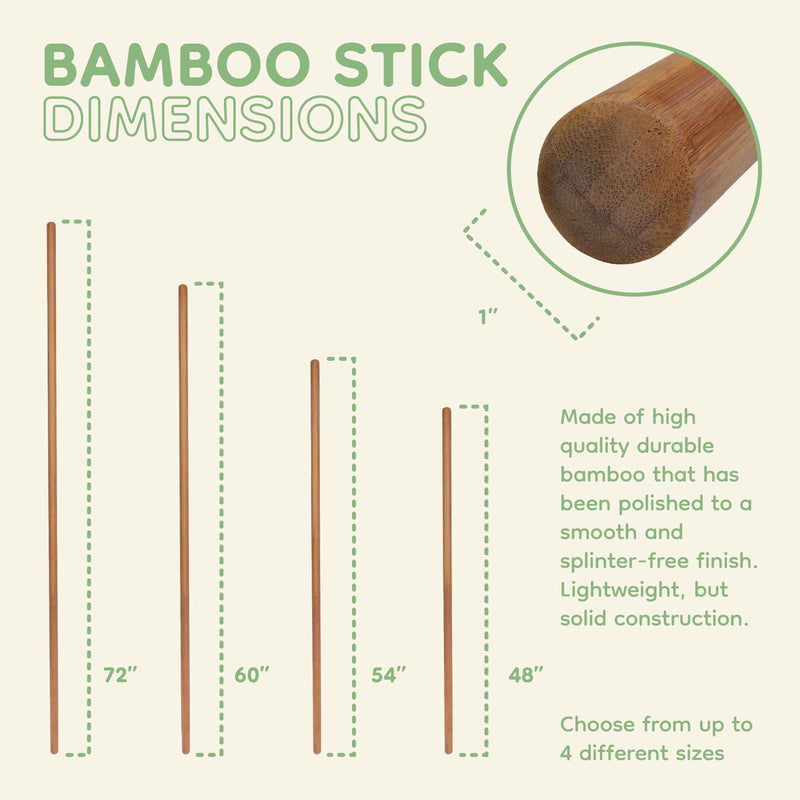 Solid Engineered Bamboo Bo Staff - Round End