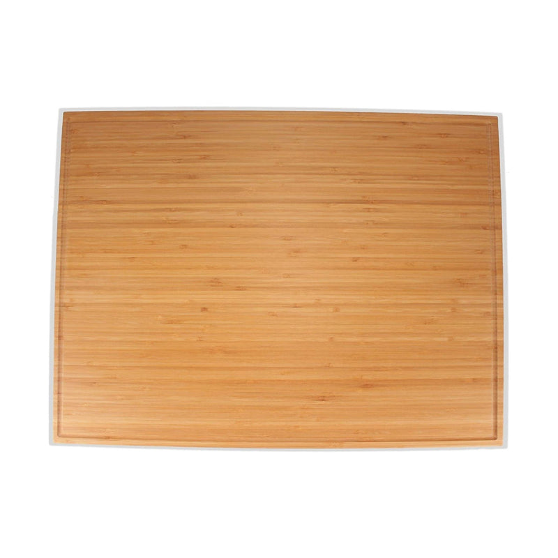 bamboo heavy duty butcher block cutting board front groove