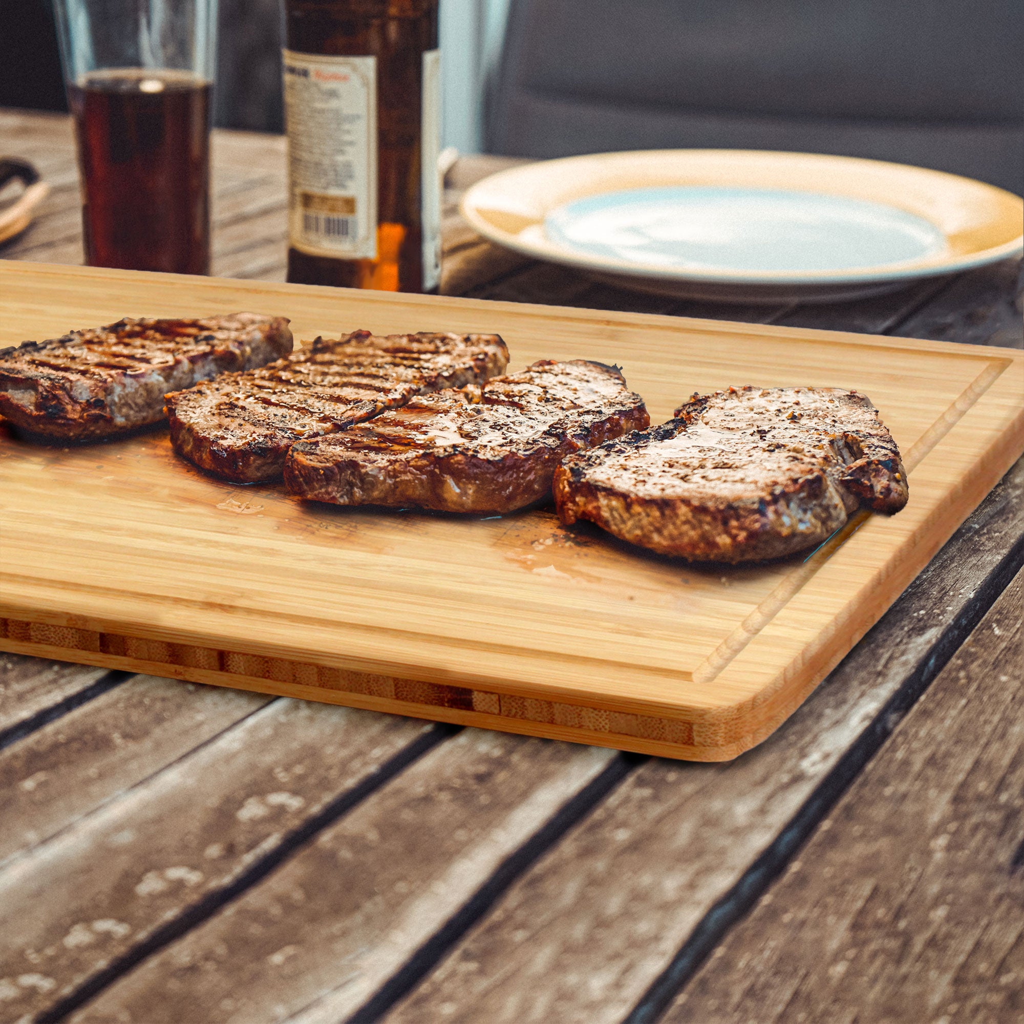 Bamboo Grooved Cutting 16.85" x 11.75" x 0.5"/0.6"