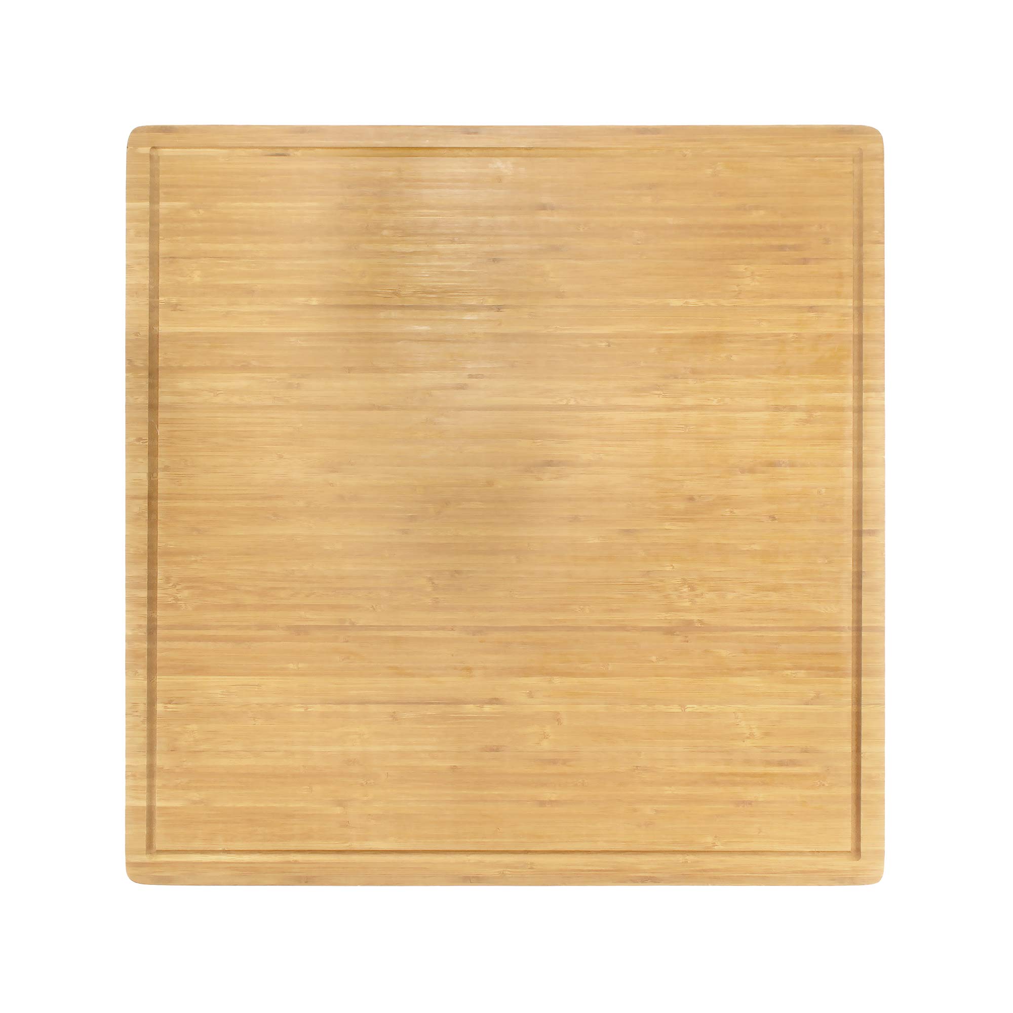 Large Bamboo Cutting Board with Modern Cut Edge –